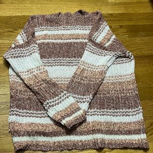 Muted pink colored striped American Eagle sweater. Size small but can runs big